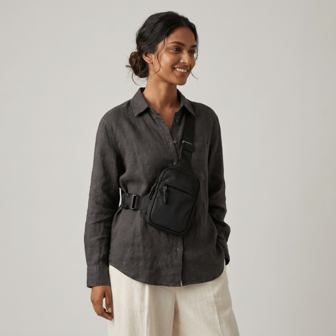 Sling Bag 2 - Med Stålvajer & Hemlig Bakficka
