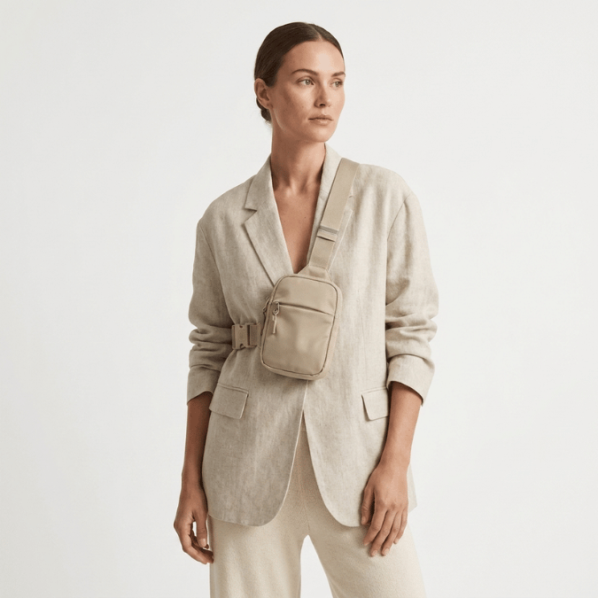 Sling Bag 2 - Med Stålvajer & Hemlig Bakficka