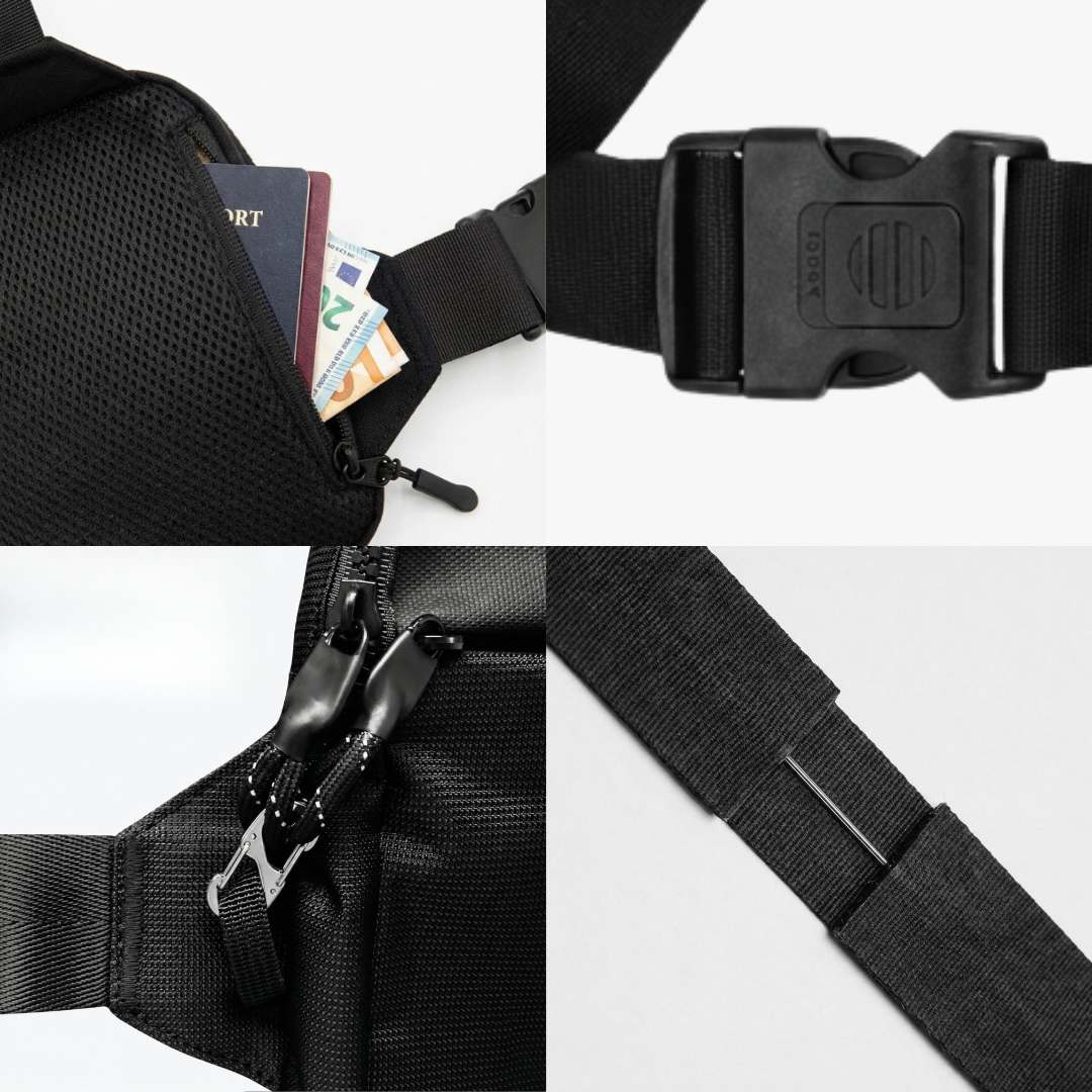 Sling Bag 2 - Med Stålvajer & Hemlig Bakficka